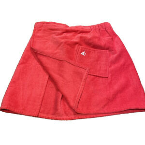 Jockey Made in USA Cotton Terry Bath Cover-up Kilt Vintage Retro Red